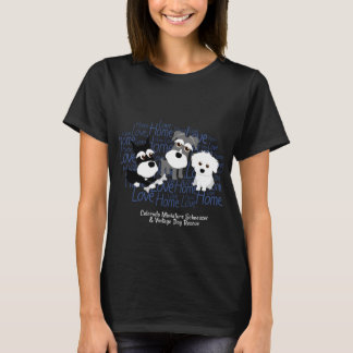 Liebe, Zuhause - Schnauzer-dunkler T - Shirt