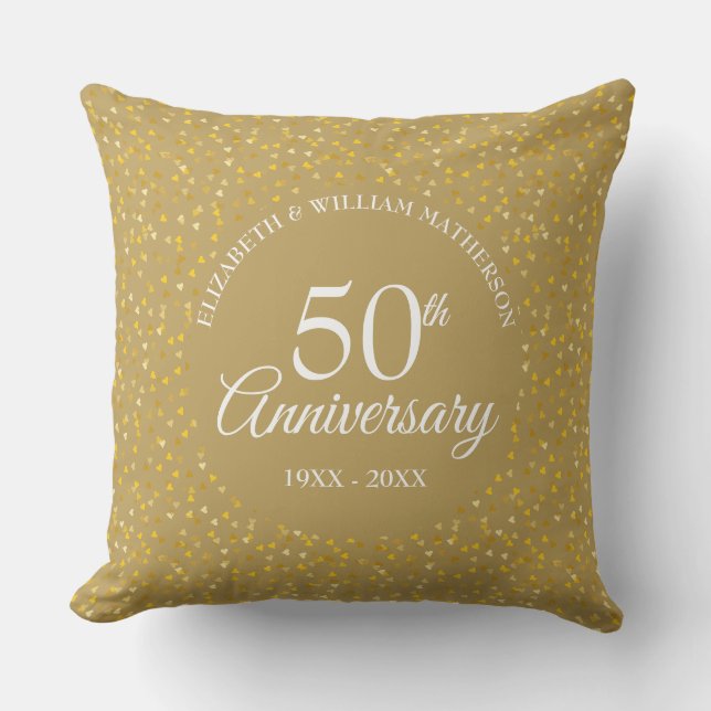 Liebe zum 50. Jubiläum der Goldenen Jahreszeit Hea Kissen (Vorderseite)