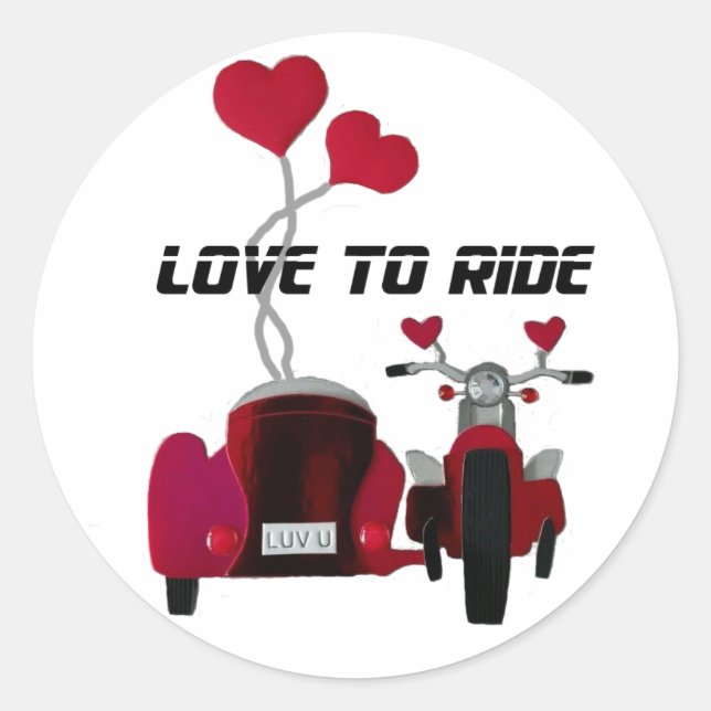 Liebe zum Aufkleber für Nebenkraftwagen (Vorderseite)