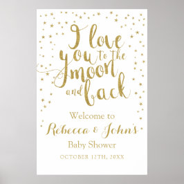 Liebe zum Begrüßungszeichen der Mondglitterie Poster