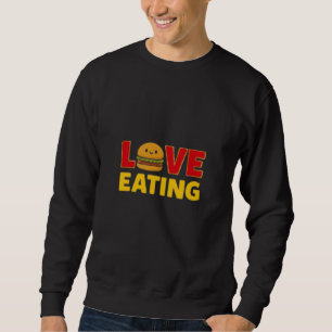 Liebe zum Burger Essen Lustiger Foodie Sweatshirt