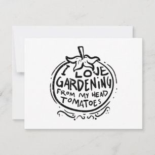 Liebe zum Gärtnern von Kopf Tomaten Lustiger Gärtn Save The Date
