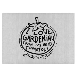 Liebe zum Gärtnern von Kopf Tomaten Lustiger Gärtn Schneidebrett