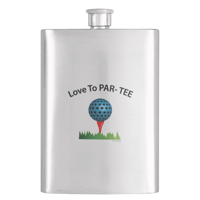 Liebe zum Gleichheit-T-Shirt, lustiges Golf-Zitat Flachmann (Vorderseite)
