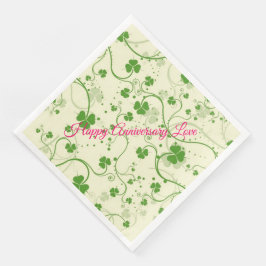 Liebe zum glücklichen Jahrestag Serviette