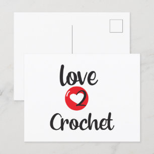 Liebe zum Häkeln Postkarte