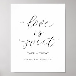 Liebe zum Hochzeitsdessert ist Süßes Süßes Buffet Poster
