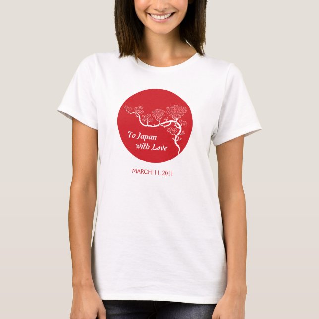 Liebe zum Japan-Kirschblüten-Shirt T-Shirt (Vorderseite)