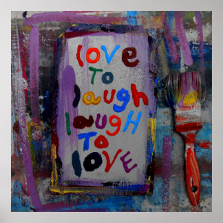 Liebe zum Lachen zur Liebe Poster