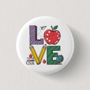Liebe zum Lernen Schön Zurück zur Schule Button