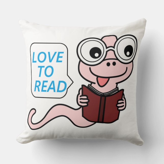 "LIEBE ZUM LESEN" BUCHWORT KISSEN (Vorderseite)