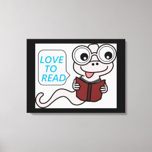 "LIEBE ZUM LESEN" BUCHWORT LEINWANDDRUCK