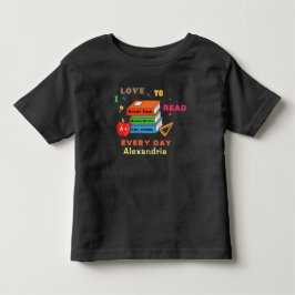 Liebe zum Lesen von Büchern Lesen, Anpassen Kleinkind T-shirt