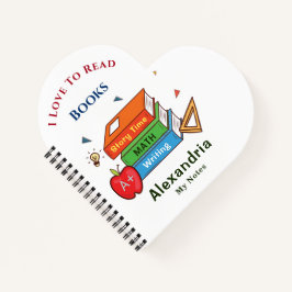 Liebe zum Lesen von Büchern Lesen, Anpassen Notizbuch