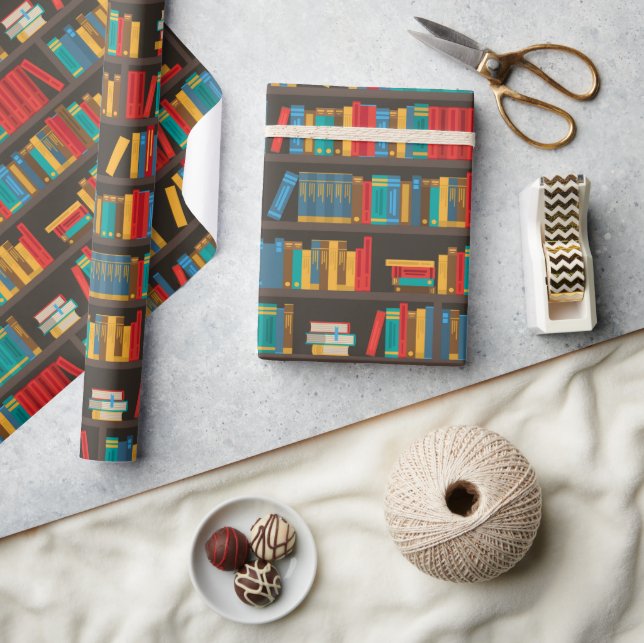 Liebe zum Lesen von virtuellen Bibliotheken Geschenkpapier (Kunsthandwerk)