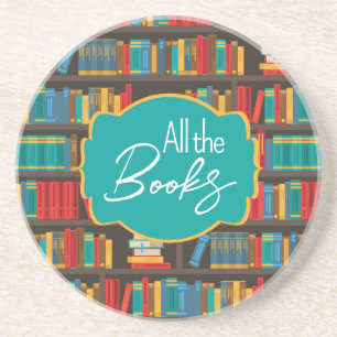 Liebe zum Lesen von virtuellen Bibliotheken Getränkeuntersetzer
