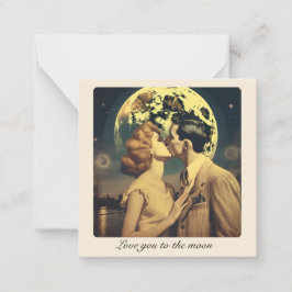 Liebe zum Mond, Reiseplakat individuell anpassbar Mitteilungskarte