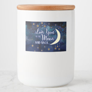 Liebe zum Mond und Rücken Aufkleber