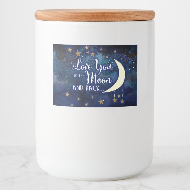 Liebe zum Mond und Rücken Aufkleber (Vorderseite)
