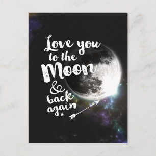 Liebe zum Mond und wieder zurück ・ Galaxie Postkarte