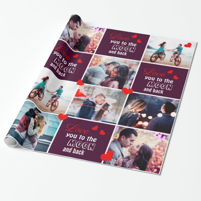 Liebe zum Mond und zum Foto Geschenkpapier (Ungerollt)