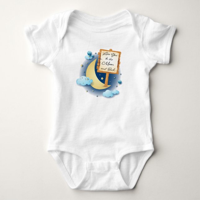 Liebe zum Mond und zurück Baby Strampler (Vorderseite)