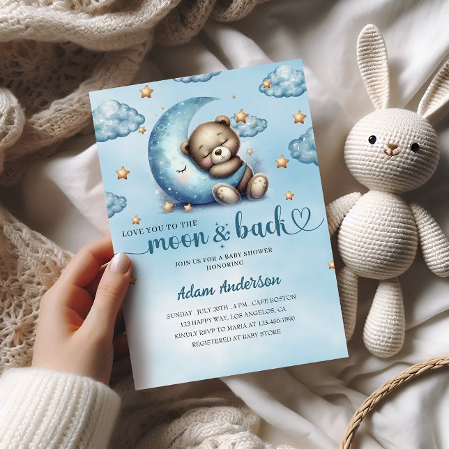 Liebe zum Mond und zurück - Babydusche Einladung (Von Creator hochgeladen)