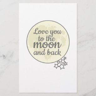 Liebe zum Mond und zurück Briefpapier