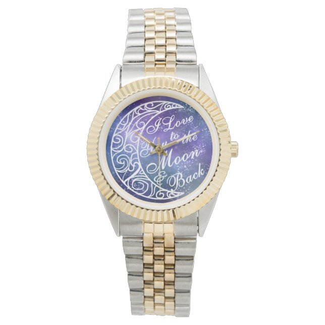 Liebe zum Mond und zurück, Extravagante Sternennac Armbanduhr (Vorderseite)