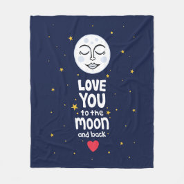 Liebe zum Mond und zurück Fleecedecke