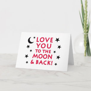 Liebe zum Mond und zurück Grußkarte Karte