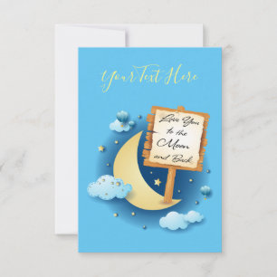 Liebe zum Mond und zurück Karte