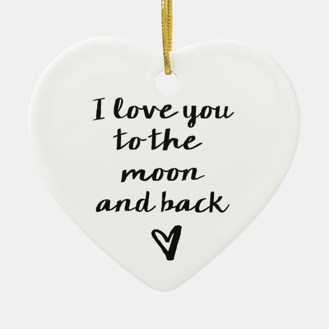 Liebe zum Mond und zurück Keramikornament (Vorne)