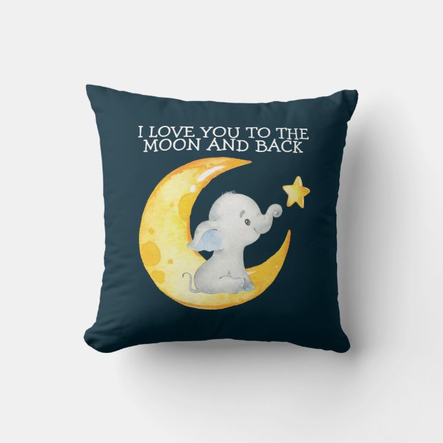 Liebe zum Mond und zurück Kissen (Vorderseite)