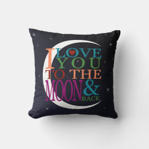Liebe zum Mond und zurück Kissen