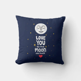 Liebe zum Mond und zurück Kissen