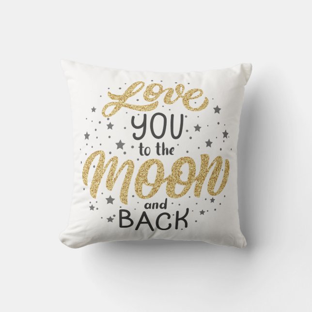 Liebe zum Mond und zurück Kissen (Vorderseite)