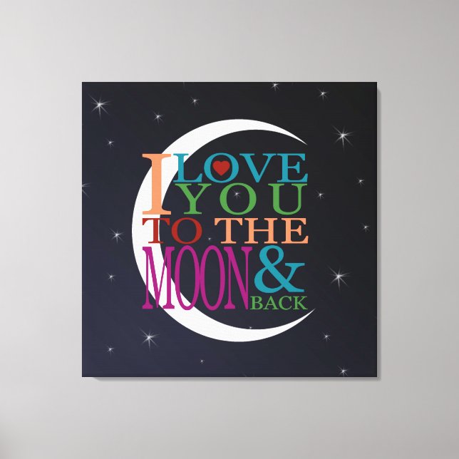 Liebe zum Mond und zurück Leinwanddruck (Vorderseite)