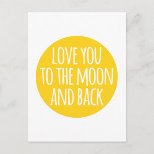 Liebe zum Mond und zurück Postkarte