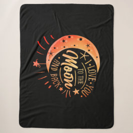 Liebe zum Mond und zurück Romantisches Geschenk fü Sherpadecke