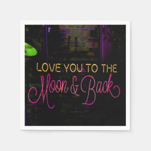 Liebe zum Mond und zurück Serviette