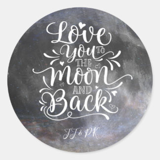 Liebe zum Mond und zurück Sticker