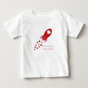Liebe zum Mond und zurück zum Raketenschiff Baby T-shirt