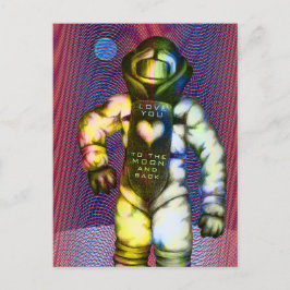 Liebe zum Mondastronaut, der Coolen Raum Zeichne Postkarte