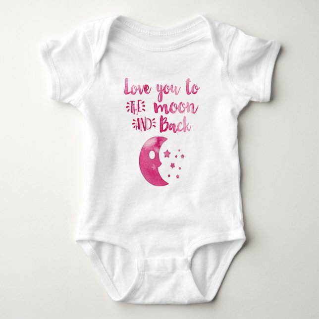 Liebe zum Moon Hand Trendy Baby Girl Baby Strampler (Vorderseite)