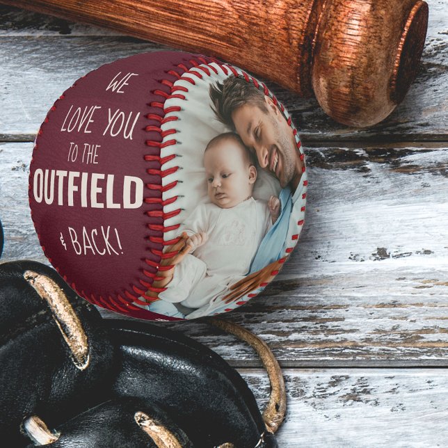 Liebe zum Outfield 2 Foto Red Leather Look Baseball (Von Creator hochgeladen)