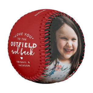 Liebe zum Outfield & Back 2-Foto Vater Geschenk Baseball