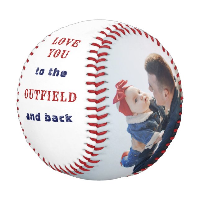 Liebe zum Outfield und zum Back White Foto Base Baseball (Schrägansicht)