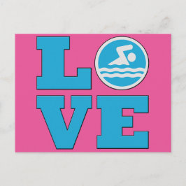 Liebe zum Schwimmen für Schwimmer oder Coaches Postkarte