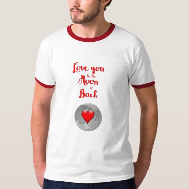 Liebe zum Shirt Mond und zurück (Vorderseite)